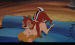  1boy 1girl blonde_hair chip chip_&#039;n_dale_rescue_rangers disney furry gadget_hackwrench gif missionary_position nude sfan 