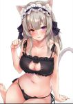  breasts catgirl lingerie looking_at_viewer 