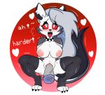 1girl absurd_res anthro blackmore bodily_fluids breasts canid canid_demon demon dialogue duo furry hellhound helluva_boss high_res hybrid loona_(helluva_boss) male male/female mammal penetration sweat vaginal vaginal_penetration vivienne_medrano vivziepop