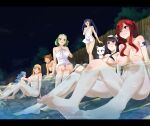  6+girls 8girls arana_webb big_breasts black_hair blonde_hair blue_hair blush breasts brown_hair carla_(fairy_tail) cat_ears erza_scarlet fairy_tail gaston18 green_hair juvia_lockser kagura_mikazuchi looking_at_viewer lucy_heartfilia millianna multiple_girls nipples nude onsen open_mouth parted_lips partially_submerged partially_underwater_shot red_hair sitting small_breasts smile tattoo underwater water wendy_marvell 