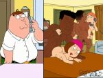  ass dark-skinned_male family_guy faptraxxx gif glasses group_sex hat lois_griffin meg_griffin nude peter_griffin thighs vaginal 