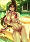  alluring bare_legs bikini female_abs hot kachima king_of_fighters kunoichi mai_shiranui sexy snk voluptuous 