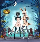 1girl 6+girls akemi_homura_(cosplay) bdsm big_breasts bird_tail black_legwear blindfold blonde blush bondage breasts cat_tail cyber_(cyber_knight) gag halloween hanna-justina_marseille high_resolution jack-o&#039;-lantern large_filesize long_hair mahou_shoujo_madoka_magica multiple_girls nipple_piercing nude perrine_h_clostermann_(cosplay) piercing pussy sakura_kyouko_(cosplay) shiny shiny_hair small_breasts stockings strike_witches tail very_high_resolution wing_ears world_witches_series