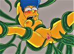 anus ass blue_hair breasts erect_clitoris erect_nipples marge_simpson shaved_pussy spread_legs spread_pussy tentacle tentacle_rape the_simpsons thighs yellow_skin