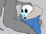 2d 2d_(artwork) animated_skeleton anon anonymous_male blue_hoodie blue_jacket blue_tongue bottom_sans clothed digital_media_(artwork) faceless_male fellatio grabbing_head hand_on_another&#039;s_head head_grab heart_eyes hooded_jacket hoodie jacket ksuriuri licking_penis monster sans sans_(undertale) shortsnas skeleton solo_focus sucking_penis third-party_source tongue uke_sans undead undertale undertale_(series) unseen_male_face video_games