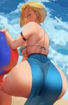 1female 1girl 1girl 1girl absurd_res android_18 araneesama ass beach big_ass big_breasts bikini bob_cut breasts cutesexyrobutts_(style) dat_ass dragon_ball dragon_ball_z english_text female_focus female_only high_res light-skinned_female mature mature_female patreon patreon_paid patreon_reward short_hair solo_female solo_focus tagme thick_thighs voluptuous 