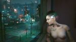  apartment cyberpunk_2077 judy_alvarez night night_city nude public public_nudity window 