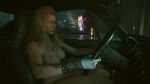  alt_cunningham car cyberpunk_2077 driving driving_car nude vehicle vehicle_interior 