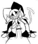 anon anonymous_male balls bottom_jevil cape censor_bar censored_penis clothed clothing cowgirl_position cum cum_on_hand cum_on_penis deltarune drooling erection faceless_male footwear gloves hat headgear humanoid humanoid_penis imp jester jevil_(deltarune) kuruko_(artist) looking_down male male_focus male_pov on_top pants penis pixiv_id_2377694 pointy_ears pov precum presenting presenting_penis saliva sex sharp_teeth shirt shoes sitting sketch smile solo_focus teeth uke_jevil undertale_(series) unseen_male_face video_games white_background yaoi