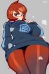  1girl 1girl 2022 arezu_(pokemon) artist_signature big_breasts blush breasts clothed clothed_female female_focus female_only high_res hips looking_at_viewer low-angle_view nezulet nintendo pokemon pokemon_legends:_arceus red_eyes red_hair red_tights short_hair simple_background solo_female solo_focus tagme teen thick_thighs thigh_focus thighs thunder_thighs tight_clothing tight_fit tights very_high_resolution video_game_character video_game_franchise wide_hips 