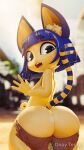  1boy 1girl 1girl 3d ambiguous_gender anal_fingering animal_crossing ankha_(animal_crossing) anthro ass ass_grab big_ass blue_hair bubble_butt cat dat_ass disembodied_hand domestic_cat dopyteskat duo felid feline felis fingering flat_chested furry hair high_res human imminent_sex interspecies looking_at_viewer looking_back looking_back_at_viewer mammal nintendo nude offscreen_character shortstack solo_focus spread_anus spread_ass spread_butt spreading surprised_expression tan_body tan_skin video_games wide_eyed wide_hips yellow_body 