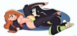  artist_name artist_request breasts kim_possible kimberly_ann_possible leggings lesbian_sex licking_thigh nipples pussy rubbing_pussy shego spread_legs thighs yuri 
