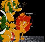 1girl anal bowser breasts penis_in_ass princess_peach sex super_mario_bros.