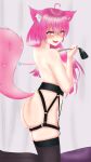  1girl ass big_ass female_only huge_ass indie_virtual_youtuber latam_virtual_youtuber pink_eyes pink_hair pink_tail stockings suwie tail thick_thighs virtual_youtuber whip wide_hips 