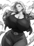  1girl alternate_version_available android_18 artist_request dragon_ball female 