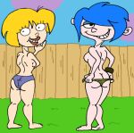  ass blonde_hair blue_hair duckymomoisme ed,_edd,_&#039;n&#039;_eddy marie_kanker nazz panties smile topless 