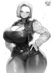  1girl alternate_version_available android_18 dragon_ball female thegoldensmurf 