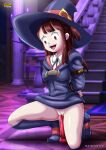 1girl akko_kagari atsuko_kagari bbmbbf bdsm blush bondage breasts cute dildo hands_behind_back hands_tied little_witch_academia moaning orgasm palcomix pussy pussy_juice sex_toy skirt_lift slavetoon* teenage_girl tongue tongue_out