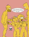  bart_simpson big_penis breasts family fellatio homer_simpson incest kneeling lisa_simpson maggie_simpson nude oral penis pussy testicle_grab testicles the_fear the_simpsons yellow_skin 