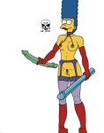 blue_hair hair marge_simpson tagme the_fear the_simpsons white_background yellow_skin 