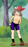  breasts erect_nipples haruka_(pokemon) humans_of_pokemon may_(pokemon) nipples otama pokemon shep small_breasts topless 