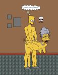  age_difference agnes_skinner bart_simpson bent_over breasts from_behind hanging_breasts nude orgasm pearls the_fear the_simpsons yellow_skin 