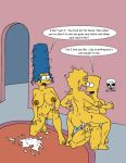  ass bart_simpson blue_hair breasts cowgirl_position cum cum_in_orifice hair incest lisa_simpson marge_simpson nude penis pussy rug smile the_fear the_simpsons yellow_skin 