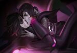 2010s 2016 2d 2d_(artwork) black_hair digital_media_(artwork) glowing hair hand_cannon humanoid humanoid_robot kissing making_out male male_only mettacest mettaton mettaton_ex mettaton_neo nipepocip robot robot_boy robot_humanoid selfcest square_crossover undertale undertale_(series) video_game_character video_games
