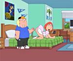  ass breasts chris_griffin erect_nipples family_guy lois_griffin no_panties thighs 