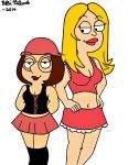 american_dad big_breasts chuutan cleavage crossover family_guy francine_smith meg_griffin midriff