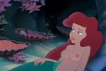 animated disney dizzney edit gif princess_ariel the_little_mermaid topless