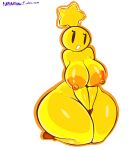 big_areola bowser&#039;s_inside_story breasts breasts_bigger_than_head huge_breasts mario_(series) mysticaldark nintendo purpuradark starlow yellow_skin