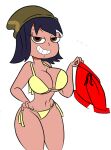  beach cfnm clothed_female_nude_male edit hat holding_pants implied_nudity janna_ordonia looking_at_viewer roco340 smile star_vs_the_forces_of_evil swimming_trunks transparent_background 