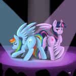  anus ass cutie_mark devo87 friendship_is_magic my_little_pony pussy rainbow_dash_(mlp) twilight_sparkle_(mlp) 