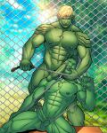  2boys beast_boy blitzturner blonde_hair boner chains crossover dc_comics domination dorrek_viii erect_penis erection fence finger_in_mouth garfield_logan green_hair green_skin hulkling leash licking_lips male male_only marvel_comics muscle muscular muscular_male nipples nude penis penis_on_face spread_legs submissive submissive_male superhero teen_titans tongue_out uncensored veiny_penis yaoi young_avengers 