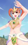  alternate_costume areolae armor bikini_armor breasts bule dragon_quest dragon_quest_viii jessica_albert jessica_albert_(dragon_quest) large_breasts no_bra no_panties pussy revealing_clothes square_enix twintails uncensored 