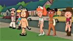  breasts erect_nipples esther_(family_guy) family_guy fishnets glasses halloween_costume meg_griffin nude patty_(family_guy) ruth_(family_guy) thighs 