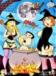  american_dad ass big_ass big_breasts boots breasts cauldron crossover erect_nipples family_guy francine_smith garter_belt glenn_quagmire lois_griffin meg_griffin normal9648 panties stockings tattoo thighs witch witch_hat 
