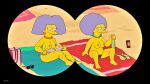  big_breasts erect_nipples hairy_legs nude patty_bouvier pubic_hair pussy_lips selma_bouvier the_simpsons thighs 