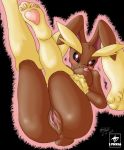  1girl animal_ears anus ass barefoot big_ass blush breasts bunny_ears feet female fur furry looking_at_viewer lopunny lynxia nipples nude pawpads paws pokemon presenting pussy pussy_juice smile soles solo tail toes wet 