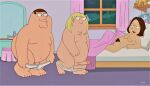  breasts chris_griffin erect_nipples erect_penis family_guy glasses huge_penis meg_griffin peter_griffin pubic_hair pussy spread_legs 