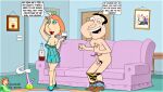  breasts drugged drunk erect_nipples erection family_guy glenn_quagmire huge_penis imminent_rape lois_griffin negligee norm normal9648 panties see-through thighs 