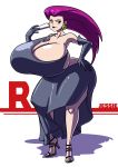  axel-rosered blue_eyes breasts curvy huge_breasts jessie musashi_(pokemon) pokemon purple_hair 
