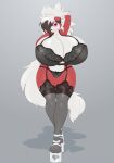  big_ass big_breasts canine cute lingerie midnight_lycanroc red_fur suika-x suika_x 