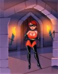  big_breasts bodysuit dominatrix helen_parr the_incredibles thigh_high_boots thighs 
