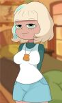 1girl blonde blonde_hair clothed clothes clothing disney disney_channel disney_xd female_only freckles jackie_lynn_thomas naughty_face short_hair smile star_vs_the_forces_of_evil tomboy unknown_artist wide_hips