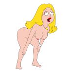 american_dad bent_down blonde_hair breasts francine_smith hands_on_knees nude simple_coloring transparent_background