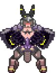  1boy 1girl animated anubis armor bouncing_breasts breasts game_sprite gif innocent_unjust knight monster pixel_art sex 