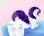  anal anal_beads anal_penetration anthro big_ass big_breasts blush breasts closed_eyes friendship_is_magic fur furry hair inside magic masturbation my_little_pony nude presenting rarity solo tail unicorn white_fur wide_hips 