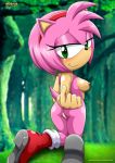  1girl amy_rose asking_for_it ass bbmbbf butt horny invitation inviting looking_at_viewer mobius_unleashed palcomix pussy pussy_juice sega smile sonic_(series) sonic_the_hedgehog_(series) 